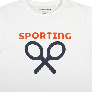 CAMISETA SPORTING SILBON BLANCA