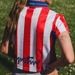 CAMISETA ROJIBLANCA CROPPED 2001/02