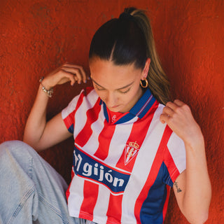CAMISETA ROJIBLANCA CROPPED 2001/02