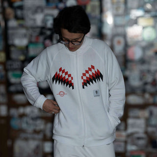 SUDADERA TRICOLOR TITOCUSTOMS BLANCA