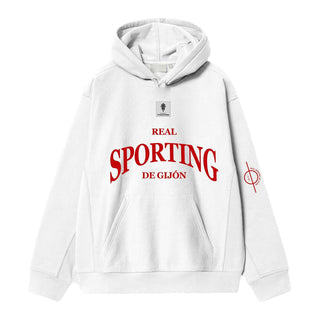 HOODIE SPORTING BLANCA TITOCUSTOMS ADULTO