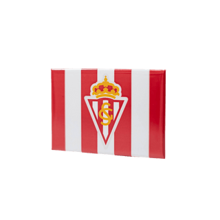RED AND WHITE RECTANGULAR SHIELD MAGNET