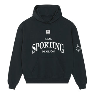 HOODIE SPORTING NEGRA TITOCUSTOMS ADULTO