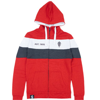 SUDADERA ABIERTA ZIP ROJA ADULTO