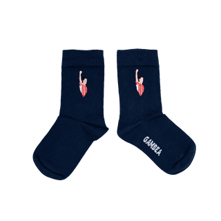 NAVY EMBROIDERED PLAYER SOCKS