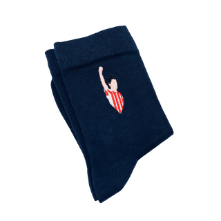 NAVY EMBROIDERED PLAYER SOCKS