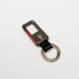 BLACK SUEDE KEYCHAIN