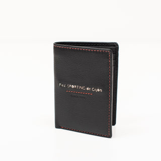 TARJETERO PIEL LOGO METAL